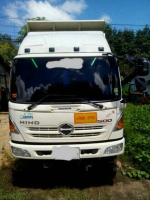 ขายดาวน์รถบรรทุก 10 ล้อดัมพ์ HINO MEGA 344 แรงม้าปี 2556 มีระบบลากพ่วง ไมล์ 90000 กม.ขายดาวน์ 750000