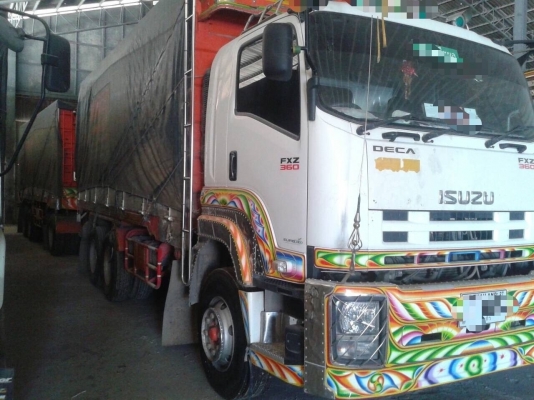 ขาย ISUZU 360 พ่วงเเม่ลูก กระบะเนียมคอกเกษตรดั๊ม รถปี 56 มี 2 พ่วง