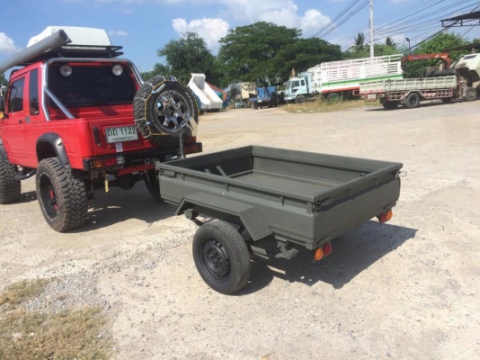 ขายเทรลเลอร์พ่วง ขนาดกระบะกว้าง 1.10เมตร ยาว 1.50เมตร อุปกรณ์ไฟใหม่ ไฟท้ายใหม่ ปลั๊ก7wey. พร้อมเดินสายไฟใหม่ ล้อหน้า ชุดครอบลูกบอลขนาด2นิ้ว มีกล่องเก็บเครื่องมือ เพลารถญี่ปุ่นอย่างดี แหนบ โช๊ค ทำสีเขียวทหาร แห้งช้า ราคา28000บาท เป็นล้อกระทะนะครับ 089 0211