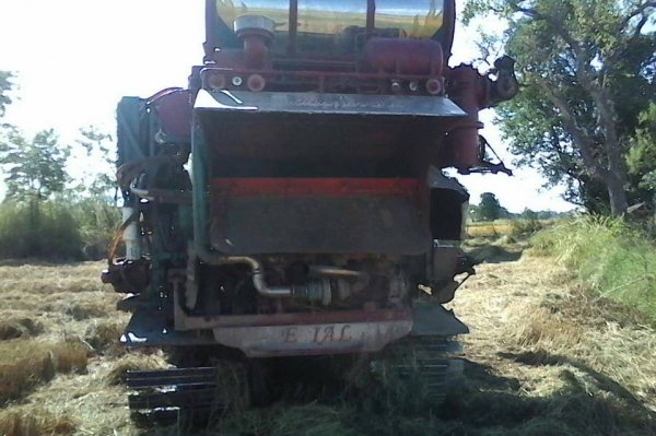 ขายรถเกี่ยวข้าว บางไทร รุ่นสิงคะนองนา เครื่องอีซูซุ230โบว์ อุ้มปรับระดับขวา โซ่D2 ตัวเดิน12นอก มอเตอร์ตัวเดิน23 ปั้มพ์ไดกิ้นส์เบอร์23 ตัวเดินสป๊อ-กเก็ต27นิ้ว ล้อนำ18นิ้ว โซ่47ข้อ  สภาพพร้อมลุยเกี่ยว