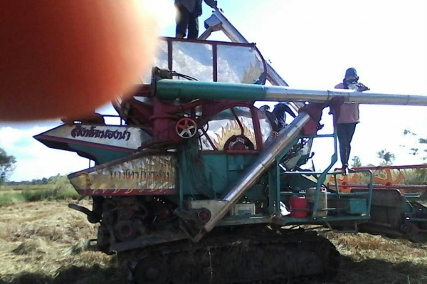 ขายรถเกี่ยวข้าว บางไทร รุ่นสิงคะนองนา เครื่องอีซูซุ230โบว์ อุ้มปรับระดับขวา โซ่D2 ตัวเดิน12นอก มอเตอร์ตัวเดิน23 ปั้มพ์ไดกิ้นส์เบอร์23 ตัวเดินสป๊อ-กเก็ต27นิ้ว ล้อนำ18นิ้ว โซ่47ข้อ  สภาพพร้อมลุยเกี่ยว