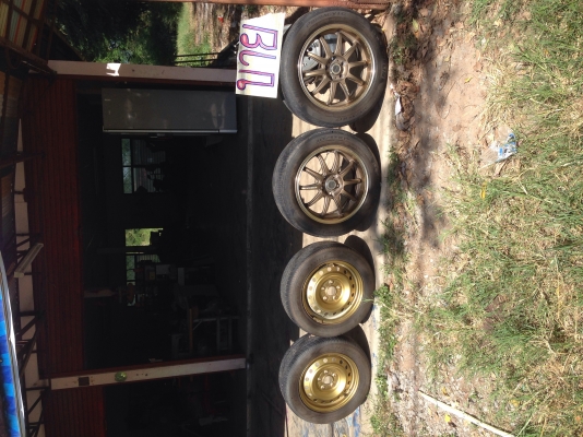 ขายเหมายางพร้อมแม็คขอบ17" ยางกระทะ+ กระทะผ่า