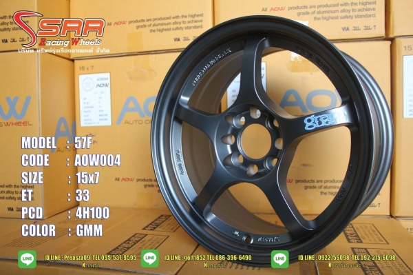 ล้อ GRAMLIGHTS 57F ขอบ15X7 ET+33 วงละ 2,500