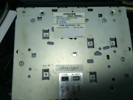 Alpine CDA-9855J 24Bit 4V รุ่นใหญ่ MP3 CD ปรีเอ้า3ชุด HDD1ชุด CROSSOVERในตัว กราฟฟิกหน้า ปุ่มเลื่อนสัมผัส กล่องไฟ4V มือ2 ญี่ปุ่น