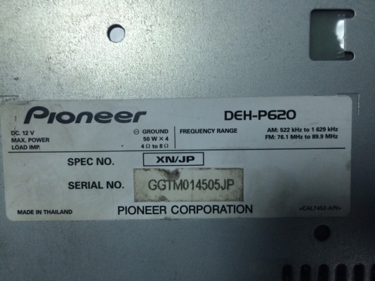 Pioneer DEH-P620 รุ่นใหญ่ USB Ipod MP3-RW CD-RW AUX ปรีเอ้า2ชุด หน้าจดสไลด์ไฟฟ้า กราฟฟิก EQ7แบน คุมกล่องCD มือ2 ญี่ปุ่น