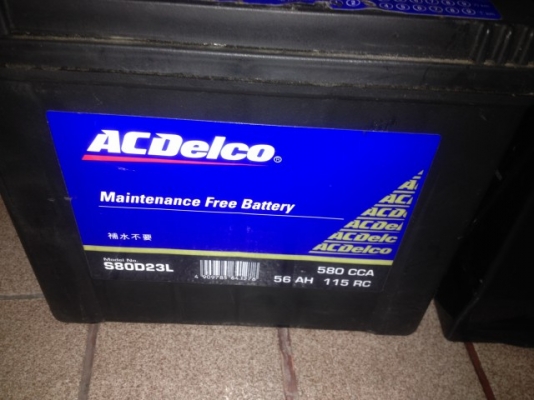 เเบตเตอรี่เเห้ง ACDELCO 80 เเอมเก่าญี่ปุ่นเเท้สภาพสวยไฟเเรงๆลูกละ