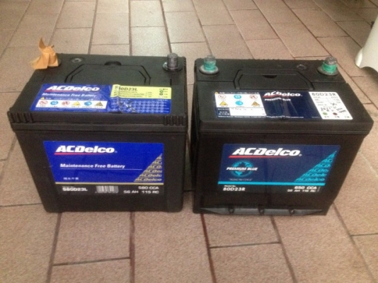 เเบตเตอรี่เเห้ง ACDELCO 80 เเอมเก่าญี่ปุ่นเเท้สภาพสวยไฟเเรงๆลูกละ