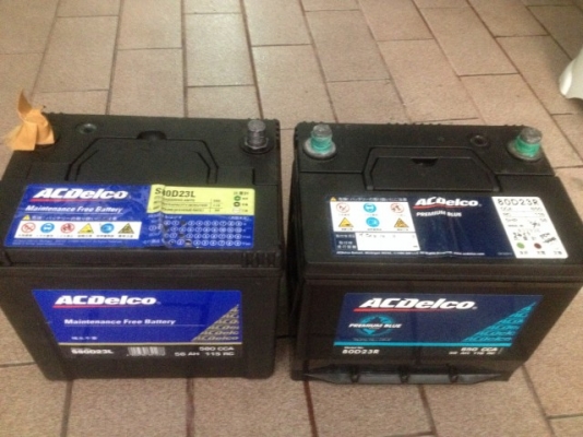 เเบตเตอรี่เเห้ง ACDELCO 80 เเอมเก่าญี่ปุ่นเเท้สภาพสวยไฟเเรงๆลูกละ