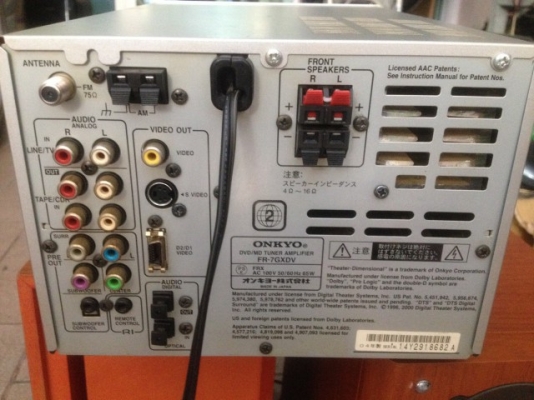 ONKYO DVD MD TUNER AMPLIFIER FR 7GXDV เก่าญี่สภาพสวยใช้ไฟ100V