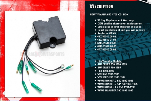 กล่อง CDI เจ๊ตสกี YAMAHA 650 - 700 CC