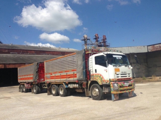 ขาย ISUZU 360 พ่วงแม่ลูก กระบะเนียมคอกเกษตรดั๊ม รถปี 55