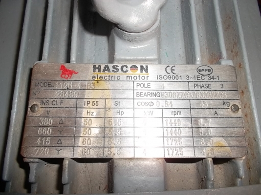 ขายมอเตอร์ไฟ3เฟส5.5แรงใช้งานปรกติ