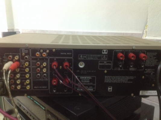 ONKYO AV RECEIVER TX DS484 เก่าญี่ปุ่นเเท้สภาพสวยๆใช้ไฟ100Vใช้งานปกติ