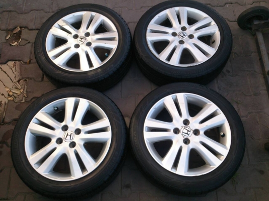 ขายแม็กHONDA JAZZ 4รู100 พร้อมยางบริดสโตน 185/55R16 ยางปี11 สวยๆ จำนวน 1 ชุด  3900