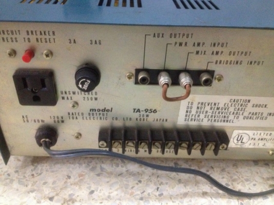 เเอม VINTAGE TOA SOLID PA AMPLIFIER เก่าญี่ปุ่นสภาพสวยใช้ไฟ100V