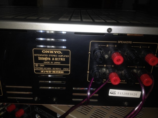 ONKYO INTEGRA A817RX ของเก่าญี่ปุ่นเเท้สภาพสวยเสียงดีใช้ไฟ100V