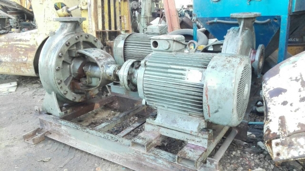 ==== SOLD ==== ปั้มน้ำหอยโข่ง ALLEN GWYNNES GERMANY เข้า 5"- 4" ชนมอเตอร์ VEM 40 HP. 380V. สวยสดพร้อมใช้.