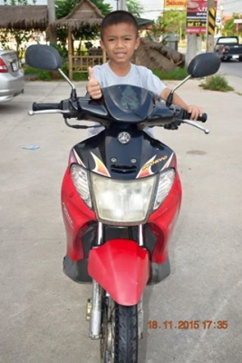 ยามาฮ่า นูโวตัวเก่าแท้ 5my อาร์มเหล็ก สีแดง-ดำ ปี 46 สภาพเดิม ๆ