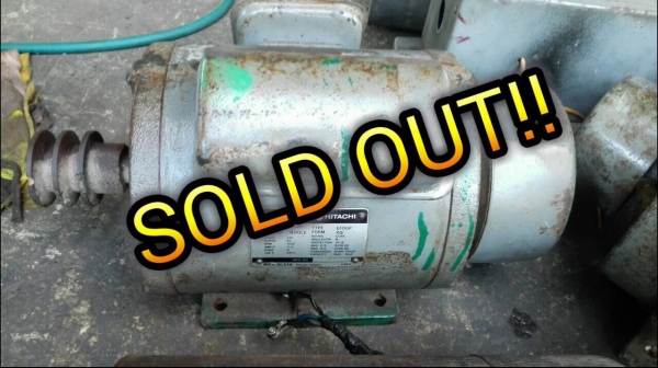 ******** Sold Out!! ******** มอเตอร์ HITACHI 2 HP. 220V. สองสายไฟบ้านสภาพสวย เดิมๆ วิ่งเงียบ พร้อมใช้งาน!!