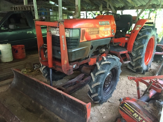 ขายรถไถ KUBOTA L4508DI เอกสารเล่มทะเบียน ใบมีดดันหน้า 6 จาน จอบหมุน ราคา 270000