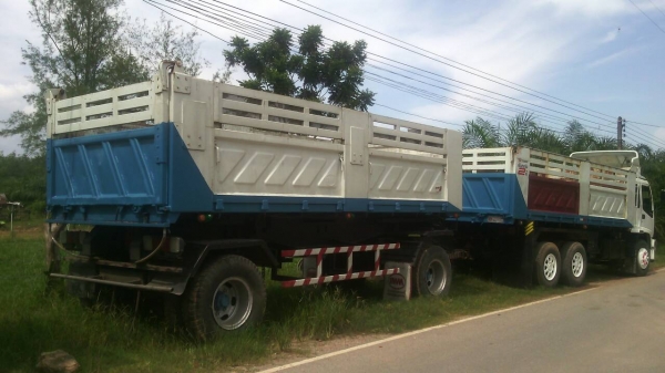 ขายรถบรรทุก 18 ล้อพ่วงแม่ลูกดัมพ์ ISUZU DECA 320 แรงม้าปี 2551 ลูกพ่วง 2 เพลา ราคา 2000000