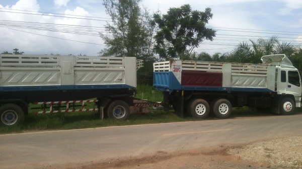 ขายรถบรรทุก 18 ล้อพ่วงแม่ลูกดัมพ์ ISUZU DECA 320 แรงม้าปี 2551 ลูกพ่วง 2 เพลา ราคา 2000000