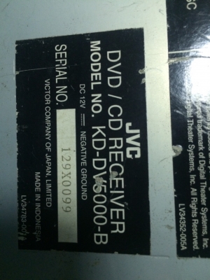 JVC KD-DV5000 24Bit รุ่นใหญ่ DVD VCD MP3 CD ปรีเอ้า2ชุด ช่องDIGITAL OUT 1ช่อง กราฟฟิกหน้าจอ คุมกล่องCD มือ2 ญี่ปุ่น