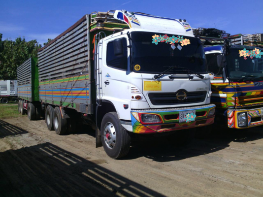 ขายรถบรรทุก 22 ล้อพ่วงแม่ลุกดัมพ์ HINO MEGA 320 แรงม้าปี 2551 ลูกพ่วง 3 เพลา ราคา 2100000