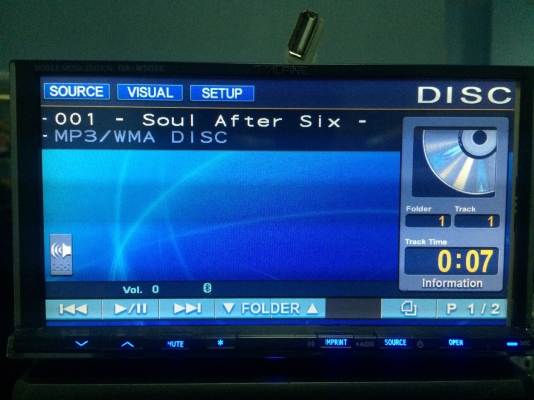 Alpine IVA-W502E รุ่นใหญ่ 24BIT USB lPOD DVD-RW MP3-RW CD-RW AUX ปรีเอ้า3ชุด ช่องOptical 1ช่อง พร้อมรีโมท มือ2