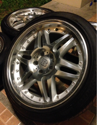 ล้อ BRABUS Block 6 ขอบ18 5รู112 หน้า 8.5 นิ้ว ET+35  สภาพดี ไม่มีซ่อม