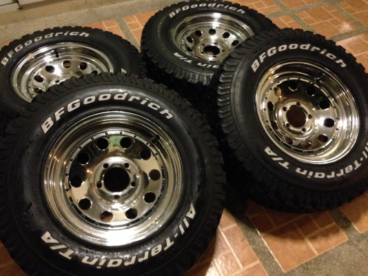 ล้อกะทะ15 Made in Usa กว้าง 7.5 นิ้ว พร้อมยาง BF Goodrich 235 75 15 ราคาสุดค้ม