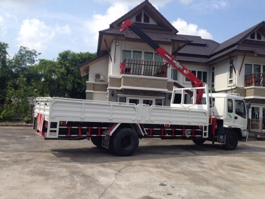 6 ล้อกะบะคอกเตี้ยติดเครน 3.3 ตัน 3 ปลอก ISUZU รุ่น เดก้า เครื่องยนต์ 195