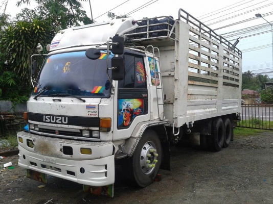 รถอีซูซุ 10 ล้อ หลังถนน FVM 175 แรงม้า.  ปี 33.   สนใจติดต่อ  081 - 6079515