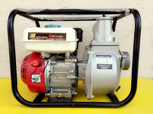 ขายเครื่องสูบน้ำ ขนาด3" 6.5 แรงม้า เครื่องเบนซิน MITSUSHI