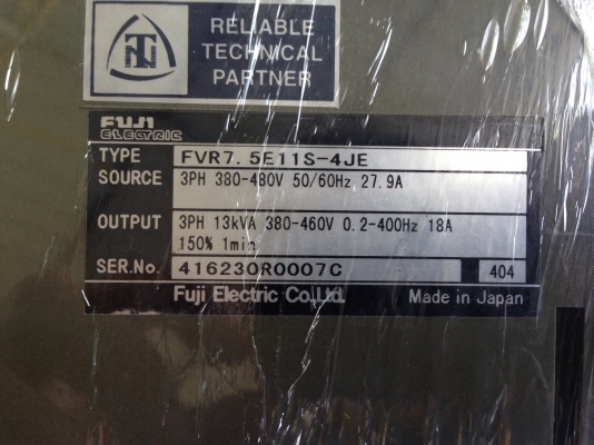 ขายเหมา Inverter Fuji 5Hp. / 7.5Hp. / 10Hp. 380V สภาพสวยตัดจากตู้ พร้อมใช้งาน ขายเหมา Inverter Fuji 5Hp. / 7.5Hp. / 10Hp. 380V สภาพสวยตัดจากตู้ พร้อมใช้งาน
