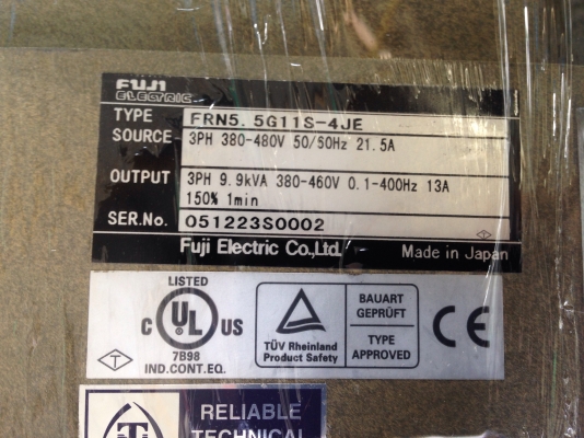 ขายเหมา Inverter Fuji 5Hp. / 7.5Hp. / 10Hp. 380V สภาพสวยตัดจากตู้ พร้อมใช้งาน ขายเหมา Inverter Fuji 5Hp. / 7.5Hp. / 10Hp. 380V สภาพสวยตัดจากตู้ พร้อมใช้งาน