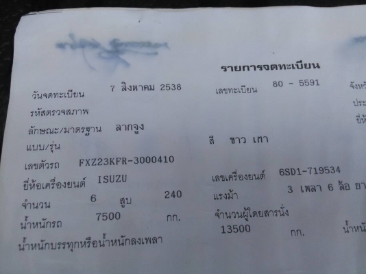 ขายๆ 850,000บ หัวลาก อีซูซุ FXZ23KFR 240นางฟ้า ปี38 และ เทนเลอร์ ถังน้ำมันโหลดล่าง 2คาน สภาพดีพร้อมใช้ ทะเบียนพร้อมโอน ขายๆ 850,000บ หัวลาก อีซูซุ FXZ23KFR 240นางฟ้า ปี38 และ เทนเลอร์ ถังน้ำมันโหลดล่าง 2คาน สภาพดีพร้อมใช้ ทะเบียนพร้อมโอน