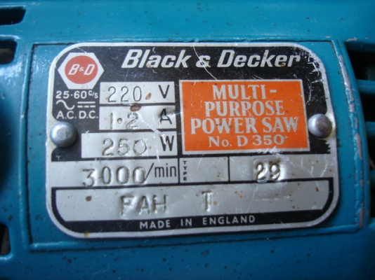 เลื่อยจิ๊กซอ Black & Decker made in England เลื่อยจิ๊กซอ Black & Decker made in England