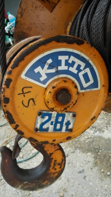 Sell> ขายรอกไฟฟ้า พร้อมตัวเดินราง KITO 2.8T ตัน ทำไฟเรียบร้อยแล้ว พร้อมใช้งานครับ