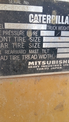 รถยกฟอร์คลิฟท์ Forklift CATERPILLER  ดีเซล เกียร์ออโต้  4.5 ตัน