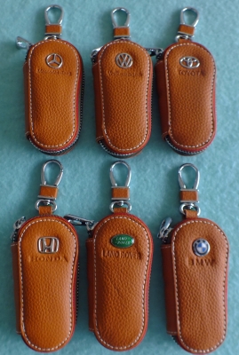 กระเป๋าหนังแท้สำหรับใส่กุญแจรถยนต์ กุญแจบ้าน