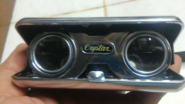 กล้องส่องทางไกล CRYSTAR  LENS จากญี่ปุ่นแบบพับเก็บเลนส์ได้ กดปุ่มก้อจะก้างออก