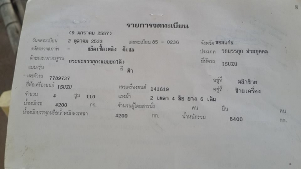 ขาย6ล้อดัมพ์ อีซูซุks110 ฝาขาวกระบะยาว3.90แชชซีสวย แอร์เย็นเครื่องดี พ.เพาเวอร์ เอกสารเล่มทะเบียนพร้อมโอน ขาย6ล้อดัมพ์ อีซูซุks110 ฝาขาวกระบะยาว3.90แชชซีสวย แอร์เย็นเครื่องดี พ.เพาเวอร์ เอกสารเล่มทะเบียนพร้อมโอน