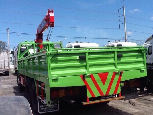 ขายรถ 10 ล้อกะบะคอกเตี้ย ติดเครน 5 ตัน 5 ปลอก ISUZU รุ่น เดก้า เครื่องยนต์ 200 แรงม้า
