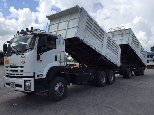 อีซูซุ 360 แรง ปี 53 ดั๊มแม่ลูก กระบะสามมิตร 3 เพลา