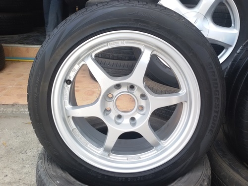 ขายล้อ P1 ขอบ15หน้า6.5 4รู100/114 ยาง185/55/15 4 ล้อ ขายล้อ P1 ขอบ15หน้า6.5 4รู100/114 ยาง185/55/15 4 ล้อ