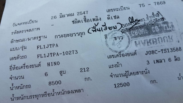 สิบล้อ ฮีโน่ FL1JTPA 212ปี47เพาเดียว ช่วงยาว7.50ม รถสภาพดีสวยบางเดิมพร้อมใช้ ทะเบียนพร้อมโอน ราคา 1,250,000บ ต่อรองได้ ครับ สิบล้อ ฮีโน่ FL1JTPA 212ปี47เพาเดียว ช่วงยาว7.50ม รถสภาพดีสวยบางเดิมพร้อมใช้ ทะเบียนพร้อมโอน ราคา 1,250,000บ ต่อรองได้ ครับ