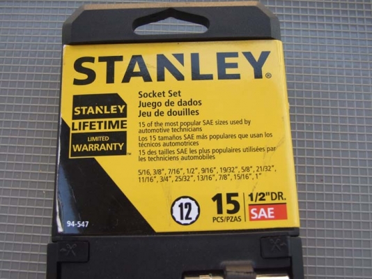 ลูกบล็อค STANLEY  ขนาด 1/2"  (SAE)