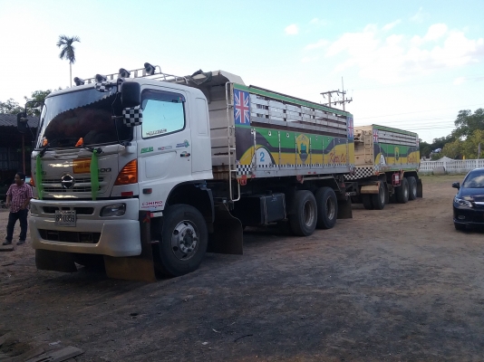 ขายรถสิบล้อดั้มพ่วงแม่=ลูก HINO  344  ปี 54 ลูก 3 คานปี  57เครื่องดี หัวบาง ยางดีคัชซีสวยราคา 2,100,000 090-772-3710 090-772-3708