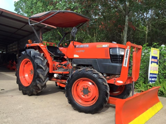 ขายรถไถKubota L4508 (4WD) พร้อมใบมีดหน้าและโรตารีช้าง รถพร้อมใช้งาน